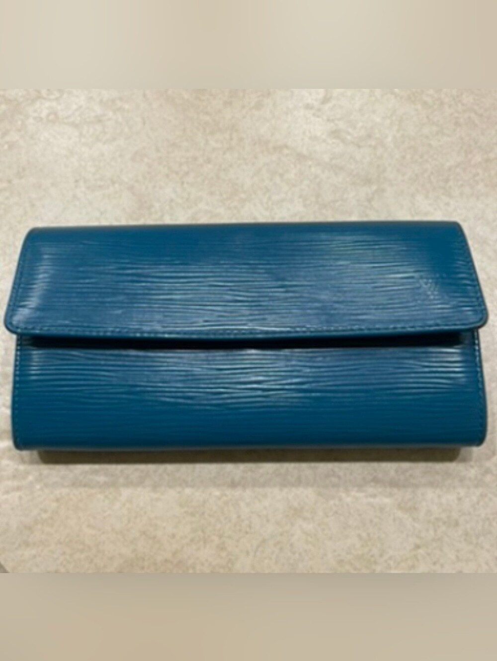 Louis Vuitton Epi Sarah Wallet Toledo Blue Long Wallet